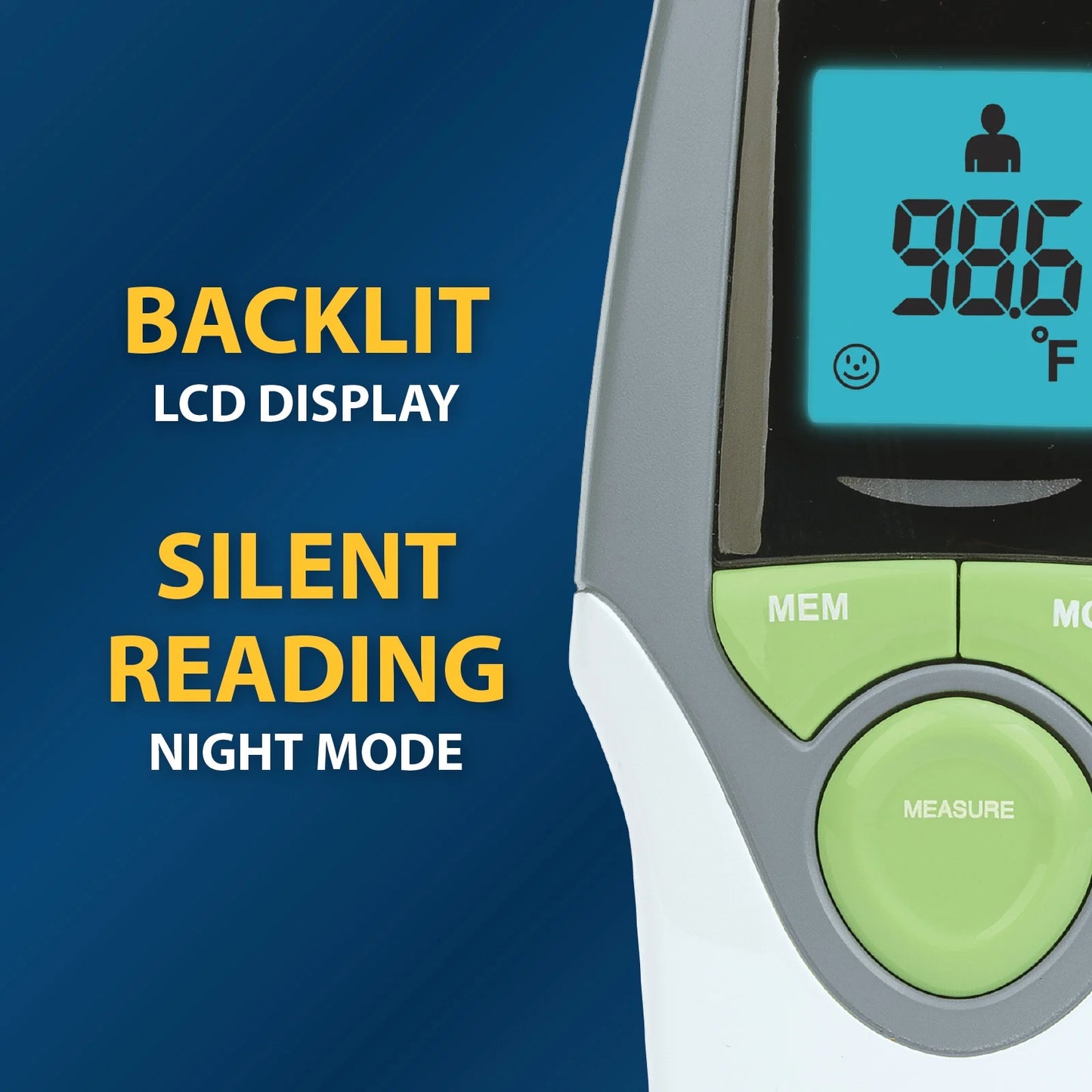 Healthcare Forehead Infrared Thermometer, 1-Second Readout, Hygienic, Whole Family Care