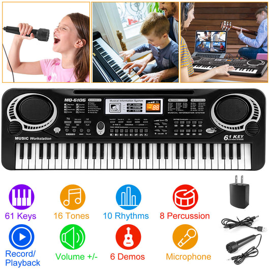 61 Keys Digital Music Electronic Keyboard Electric Piano