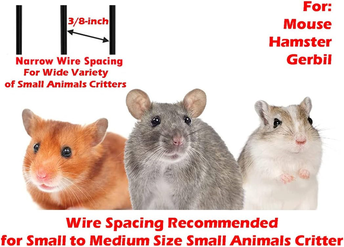 Acrylic Clear Expandable and Customizable 3-Solid Floor Levels Habitat Syrian Hamster Rodent Gerbil Mouse Mice Cage Transparent