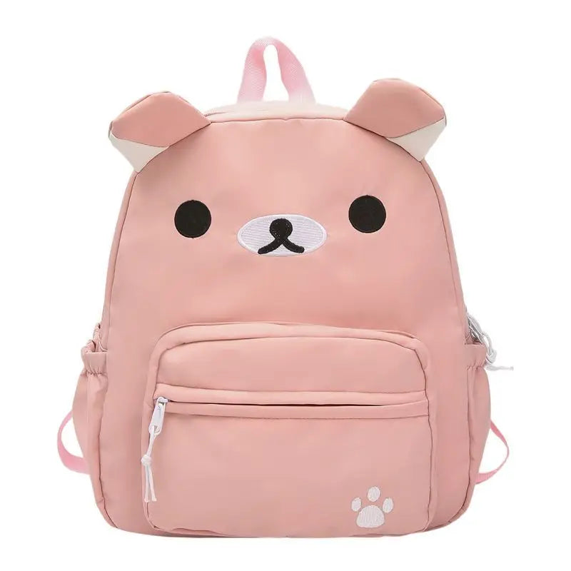 Kawaii Rilakkuma Backpack Anime Cartoon Embroidery Backpack Stylish Large-Capacity Student School Bag Nylon Multifunctional Bags